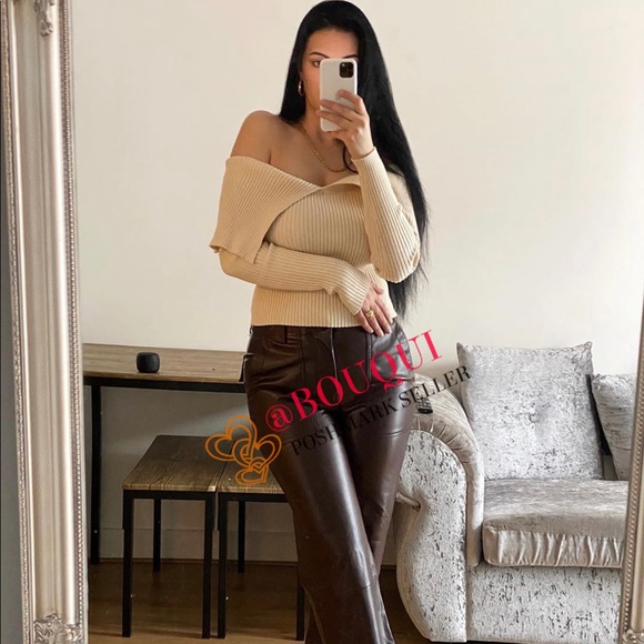 BLOGGERS FAV ZARA OFF SHOULDER FITTED KNIT TOP - Picture 12 of 16